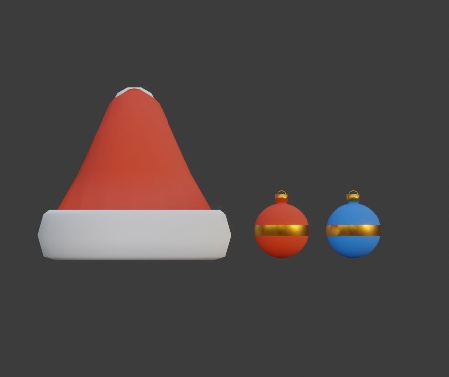 Santa hat 3D model_2