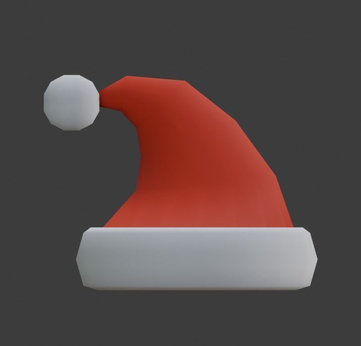 Santa hat 3D model_6