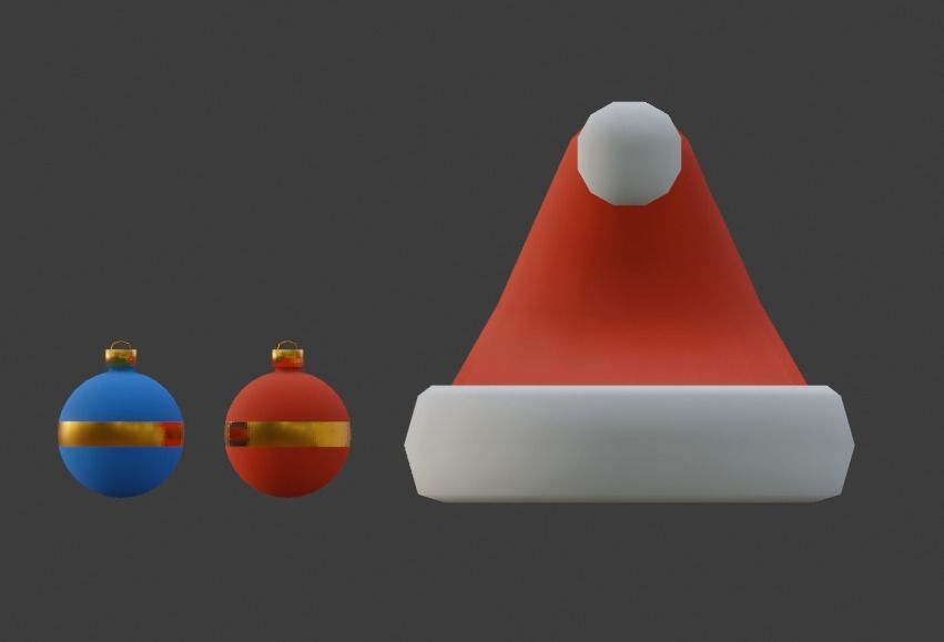 Santa hat 3D model_10