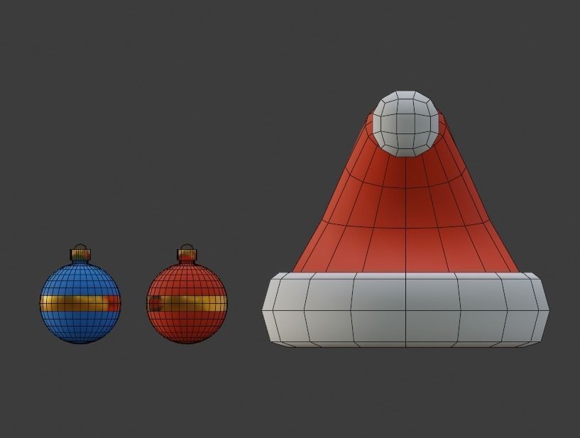 Santa hat 3D model_11