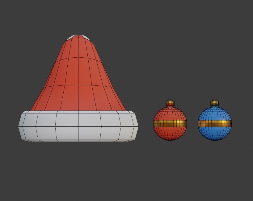 Santa hat 3D model_3