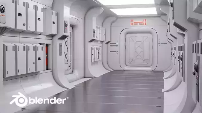 Star Wars  Tantive IV interior Blender Free 3D model