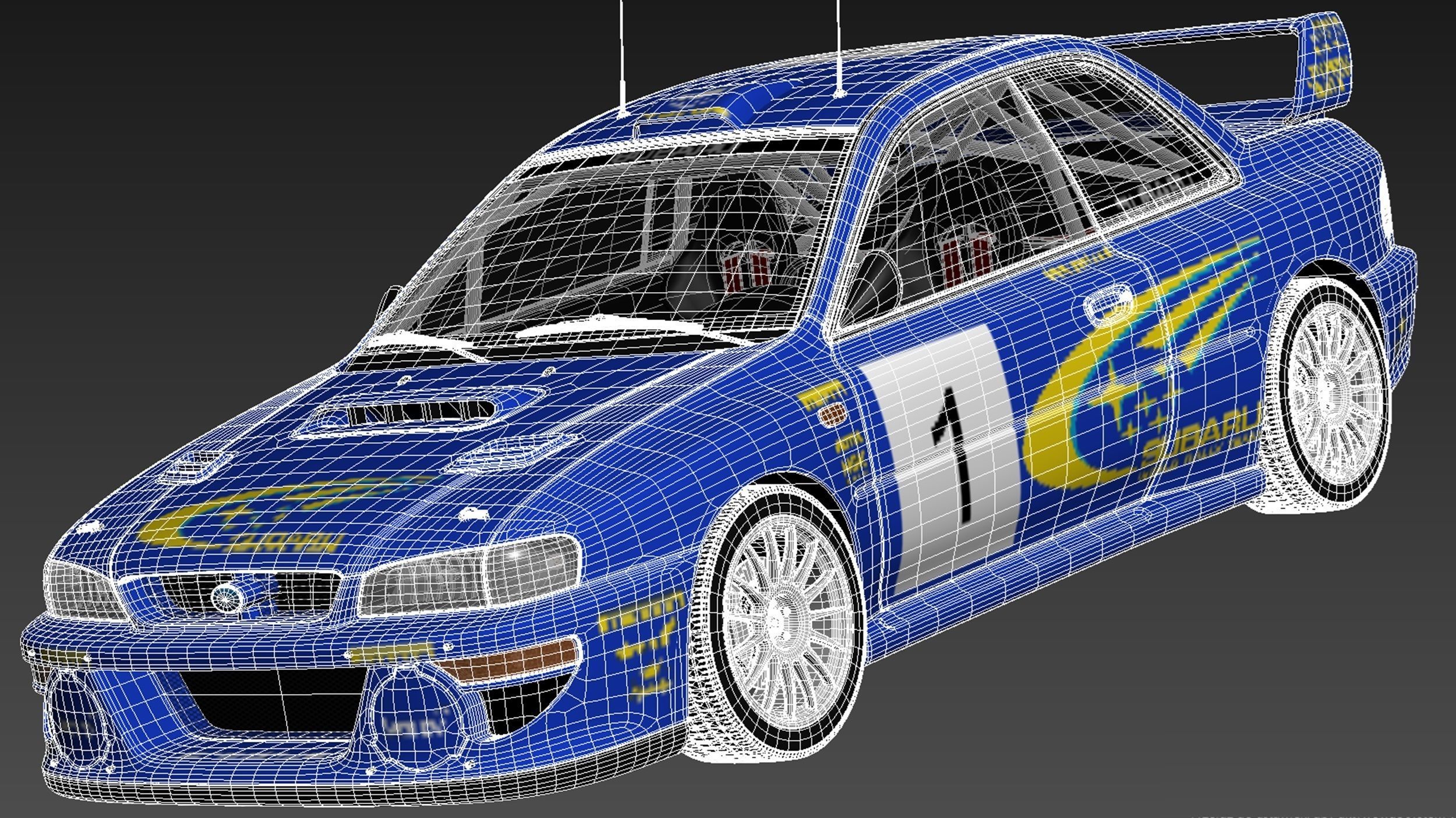 Subaru Impreza STi 22b WRC 1993-2000 3D model_17