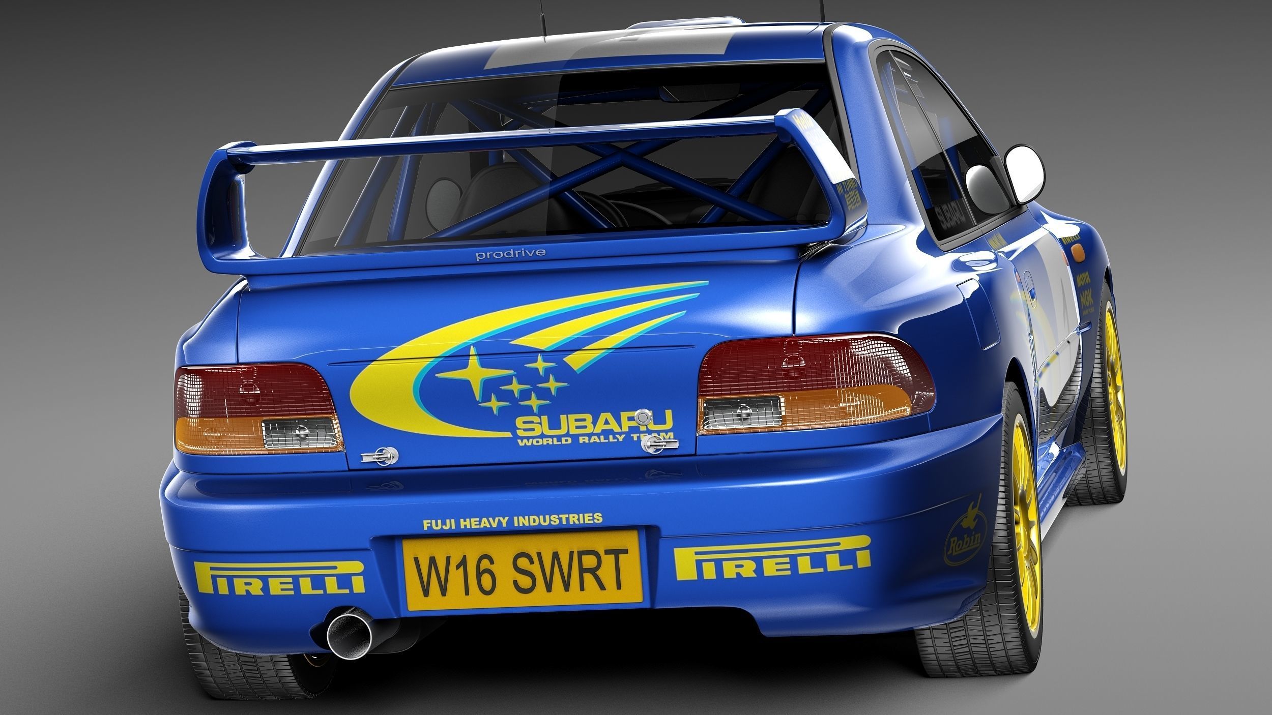 Subaru Impreza STi 22b WRC 1993-2000 3D model_5