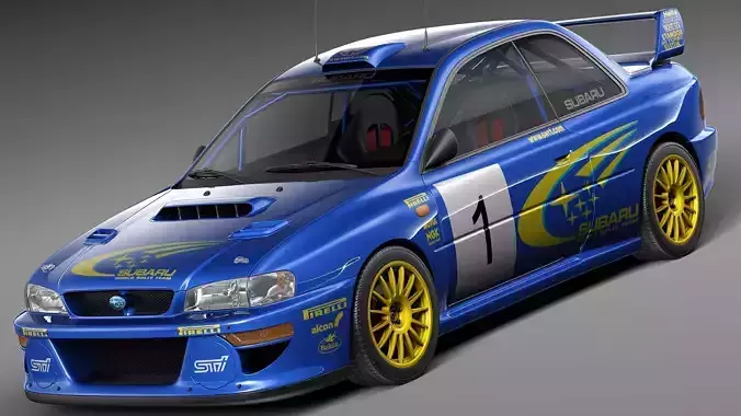 Subaru Impreza STi 22b WRC 1993-2000 3D model