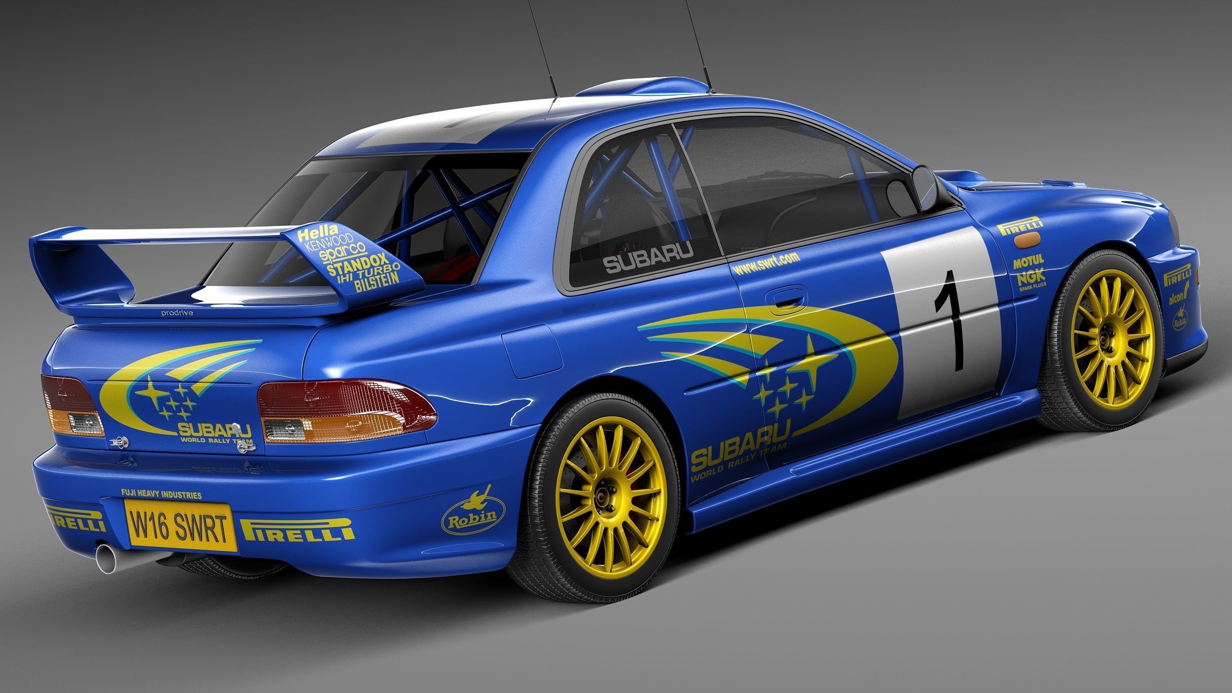 Subaru Impreza STi 22b WRC 1993-2000 3D model_4