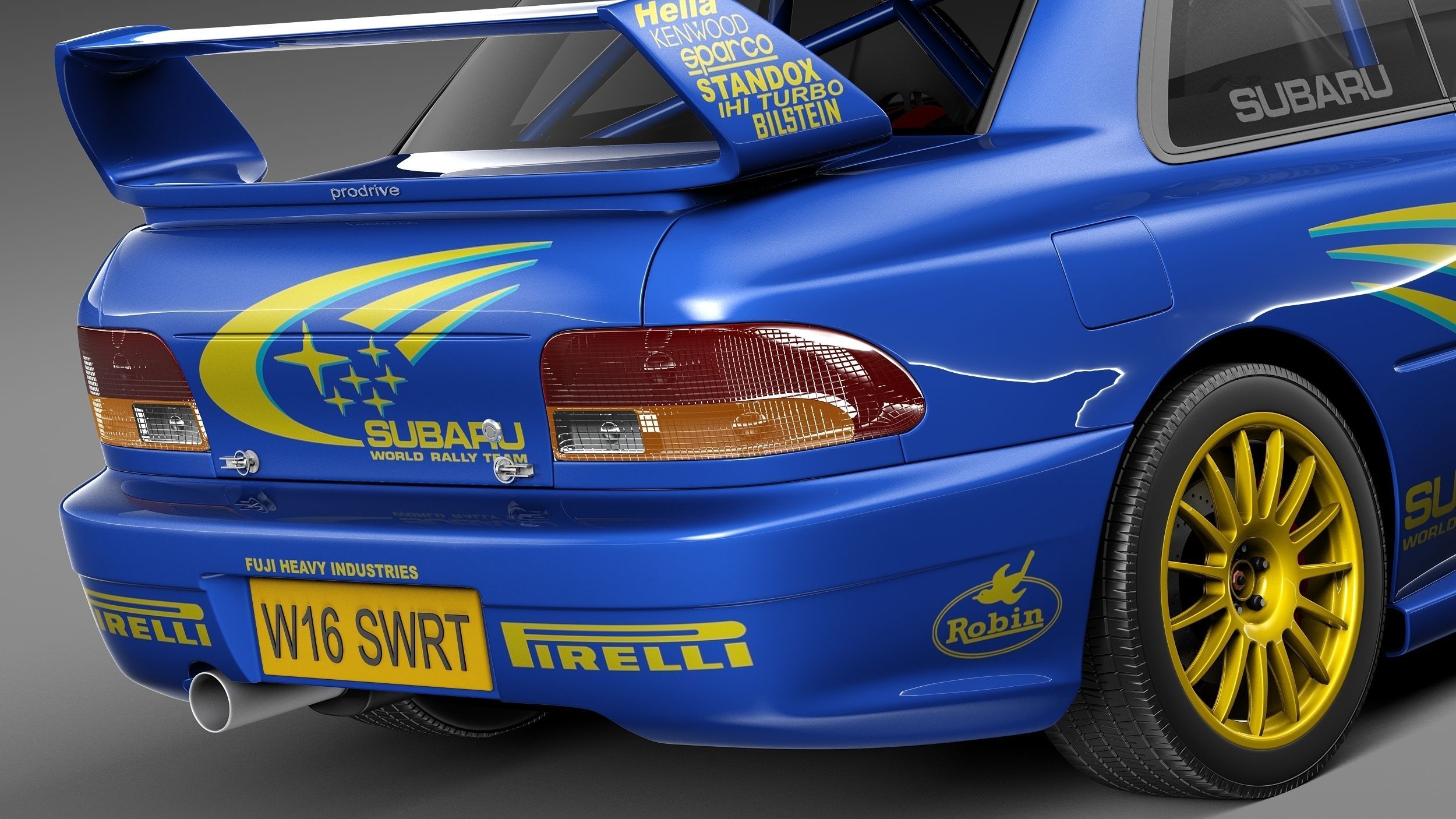 Subaru Impreza STi 22b WRC 1993-2000 3D model_3