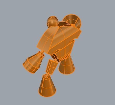 basic shape lava monster 3D model_4