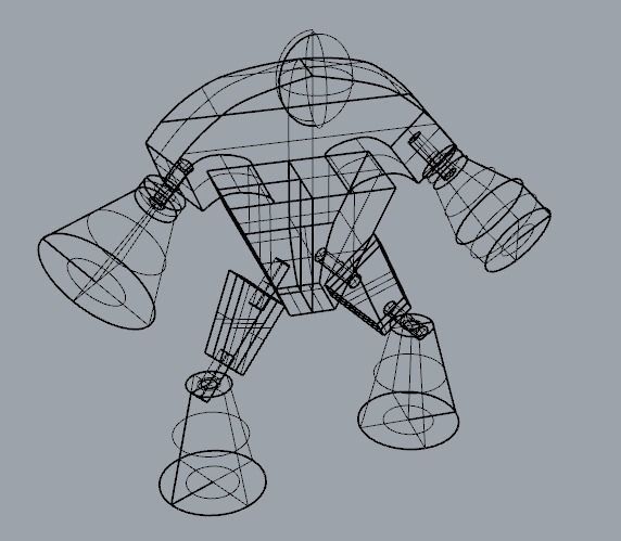 basic shape lava monster 3D model_2