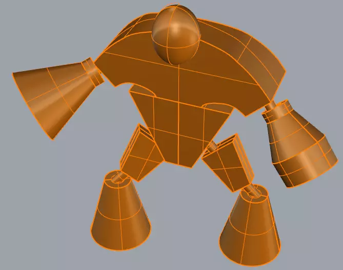 basic shape lava monster 3D model_0