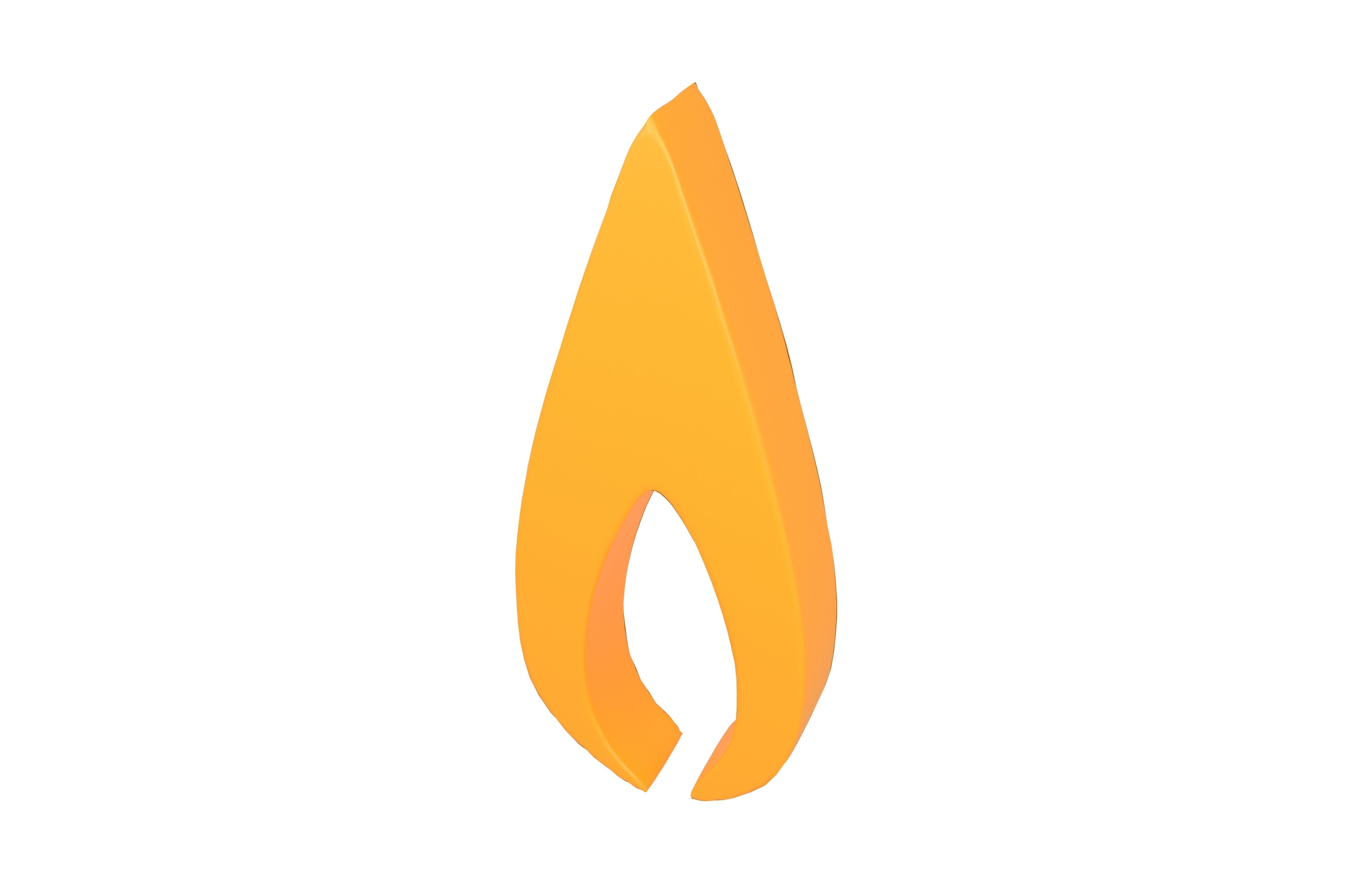 Fire Symbol v2 004 Low-poly 3D model_1