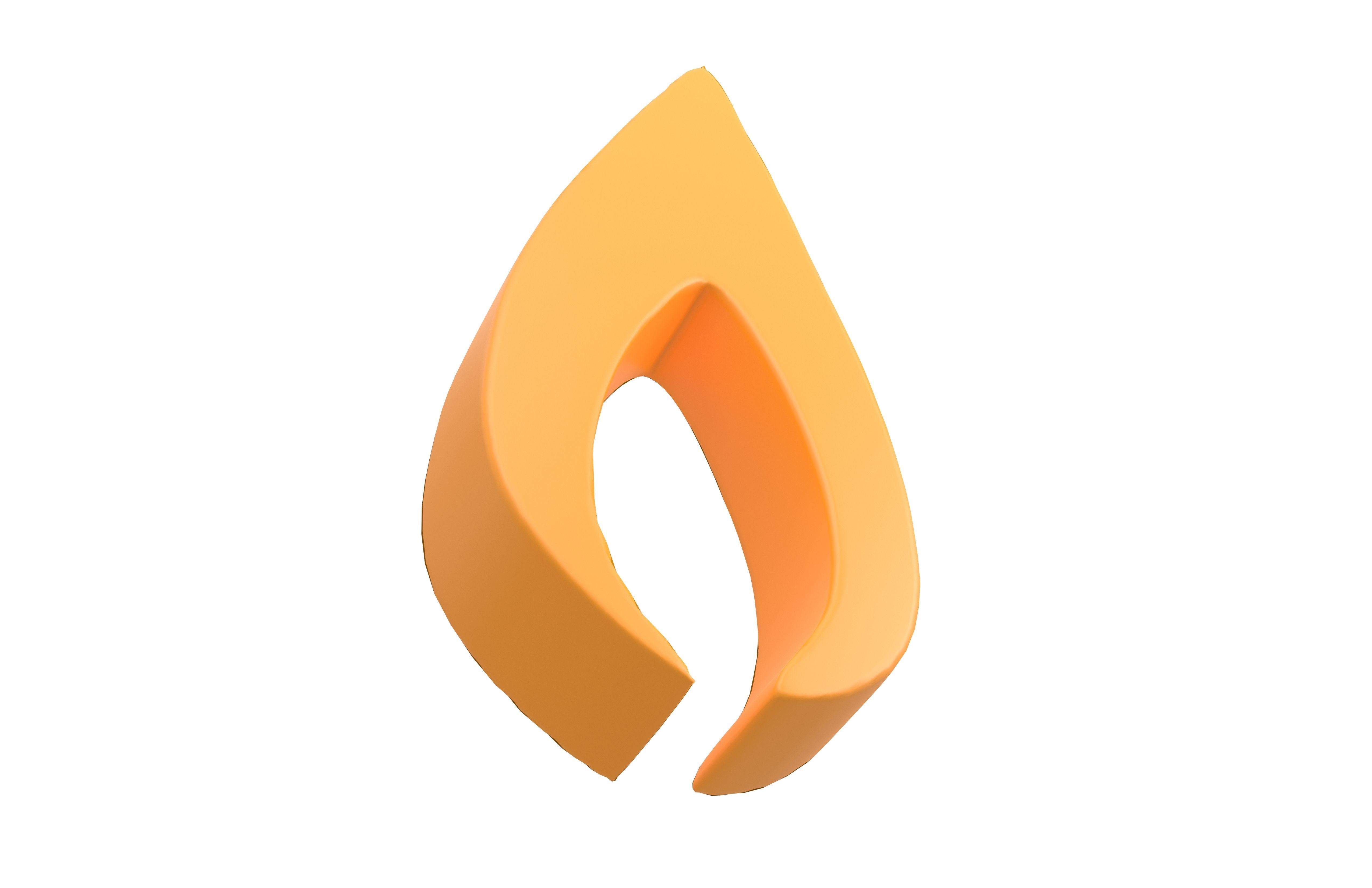 Fire Symbol v2 004 Low-poly 3D model_3