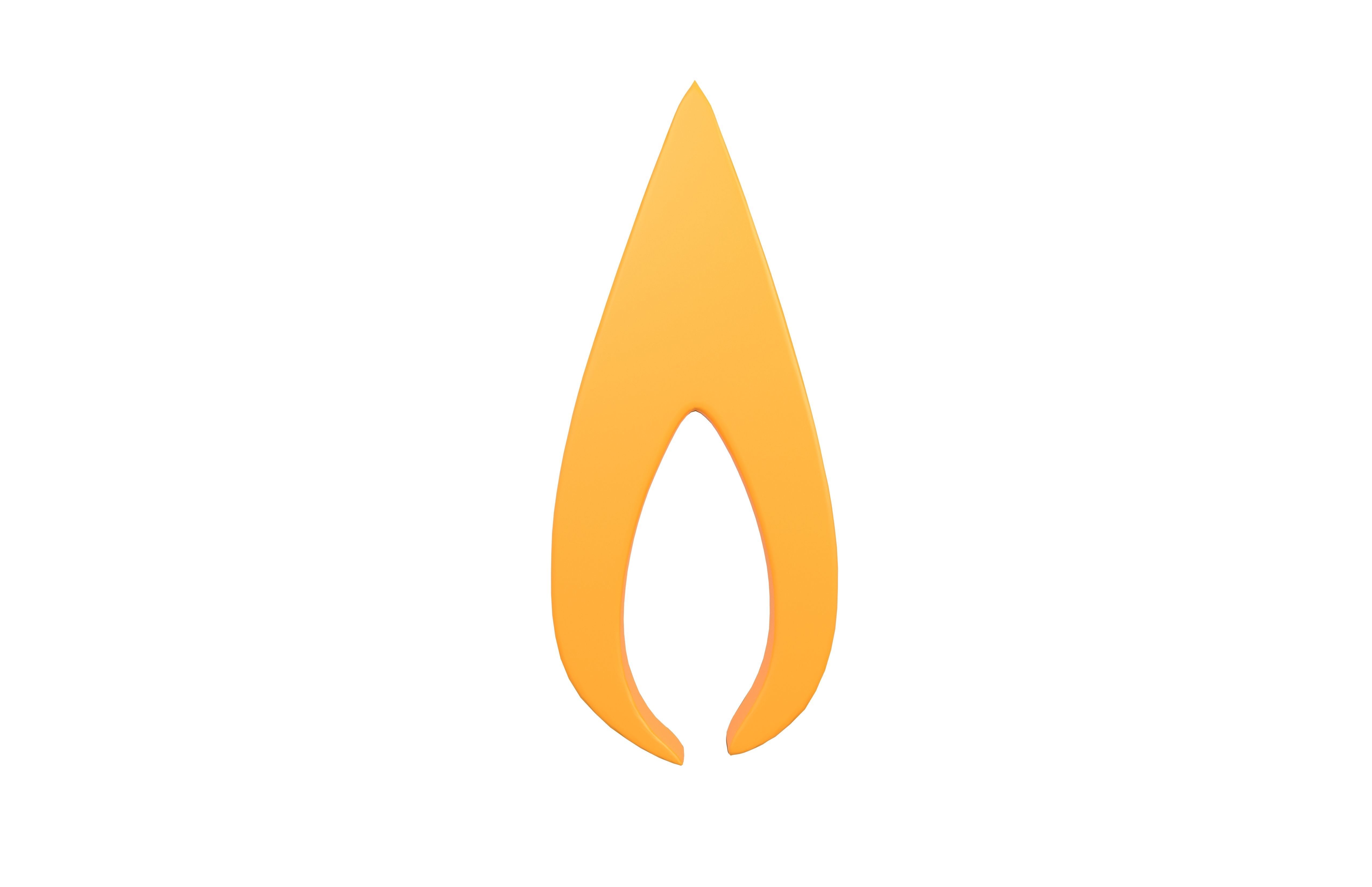 Fire Symbol v2 004 Low-poly 3D model_2