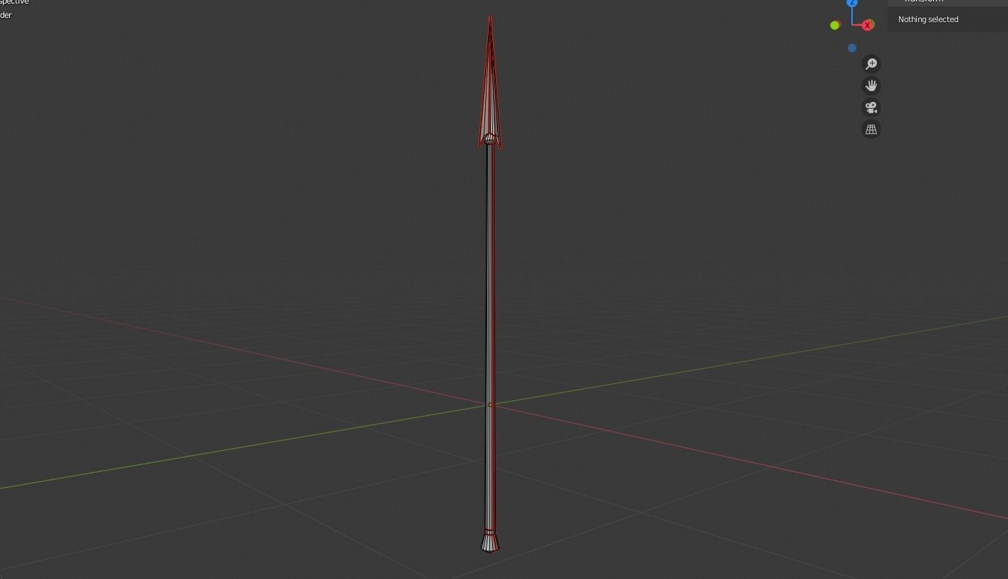 Spear arrow Low-poly 3D model_2
