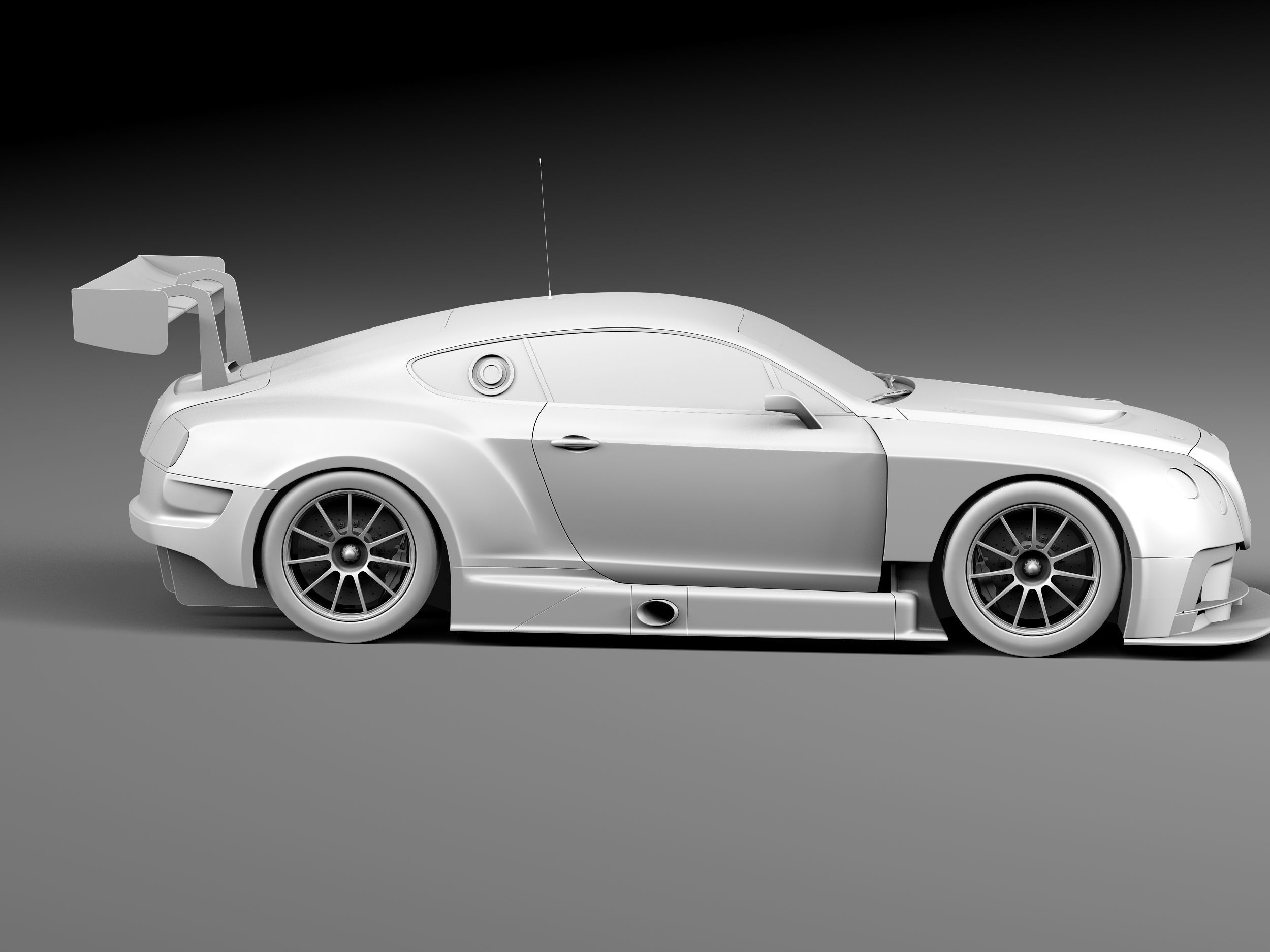 Bentley Continental GT3 2014 Race Car 3D model_14
