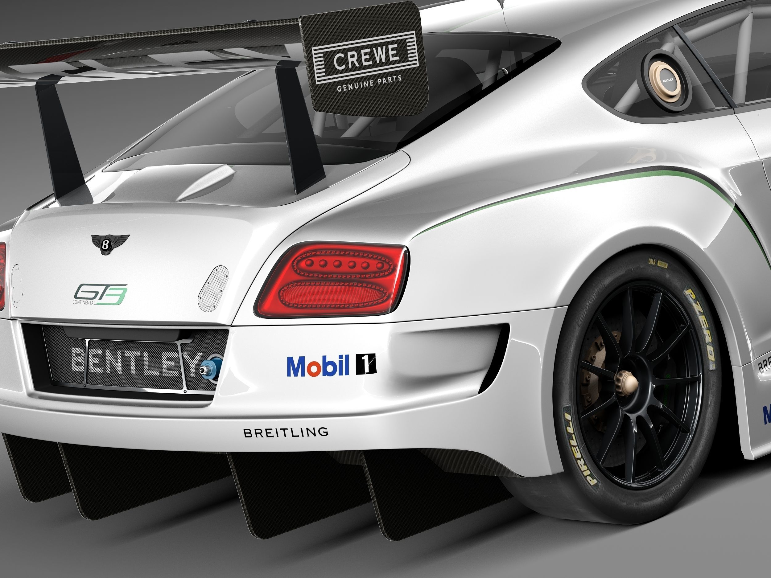Bentley Continental GT3 2014 Race Car 3D model_3