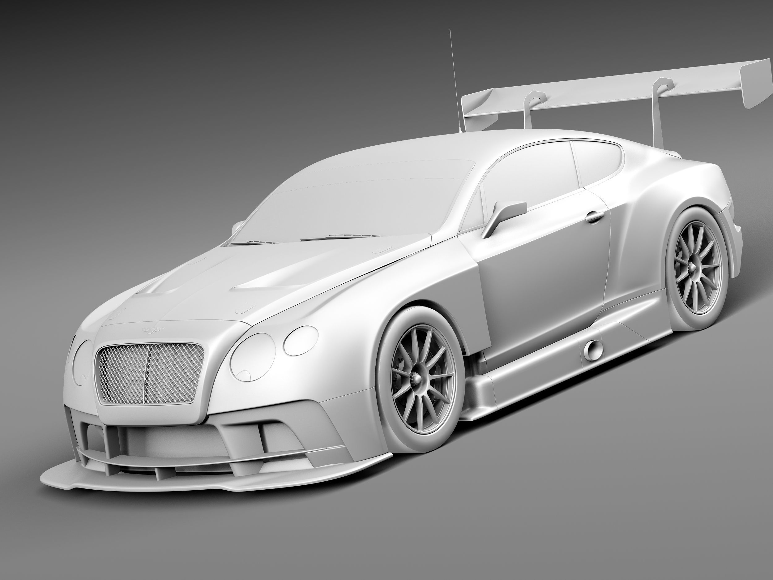 Bentley Continental GT3 2014 Race Car 3D model_8