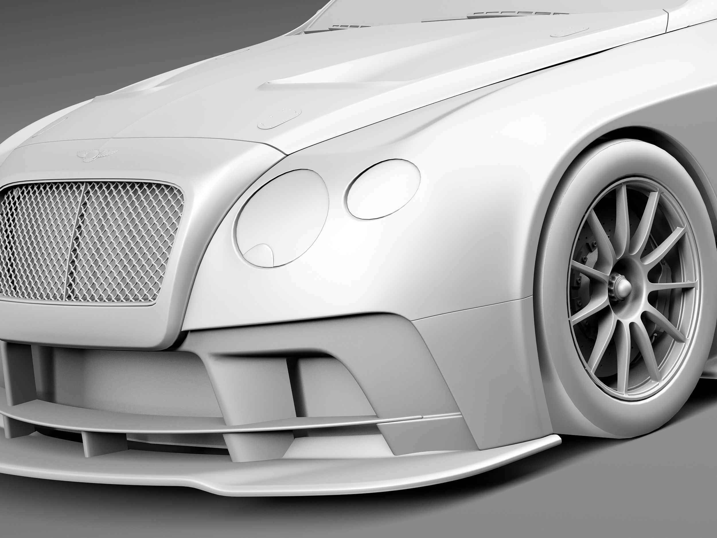 Bentley Continental GT3 2014 Race Car 3D model_10