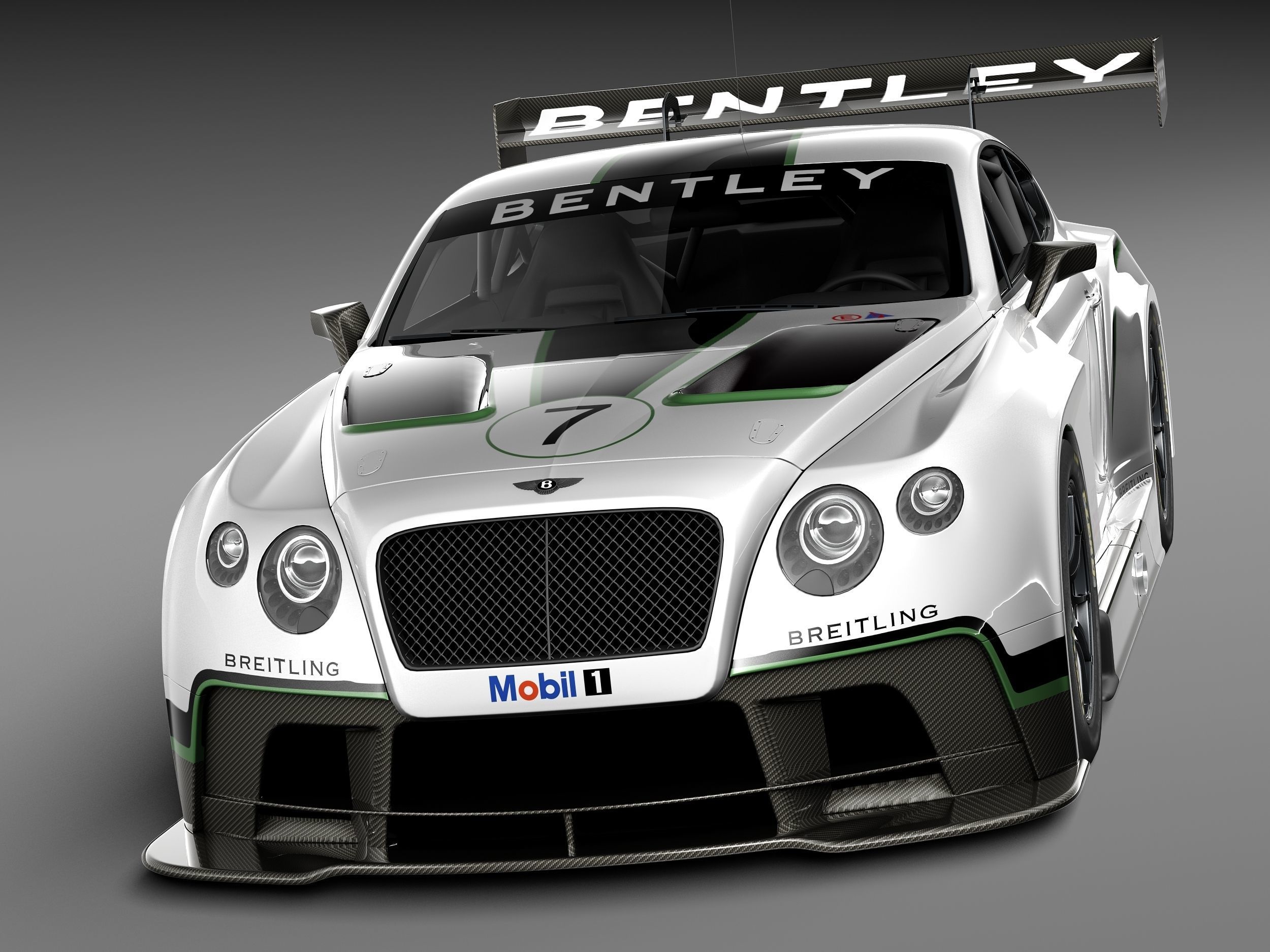 Bentley Continental GT3 2014 Race Car 3D model_1