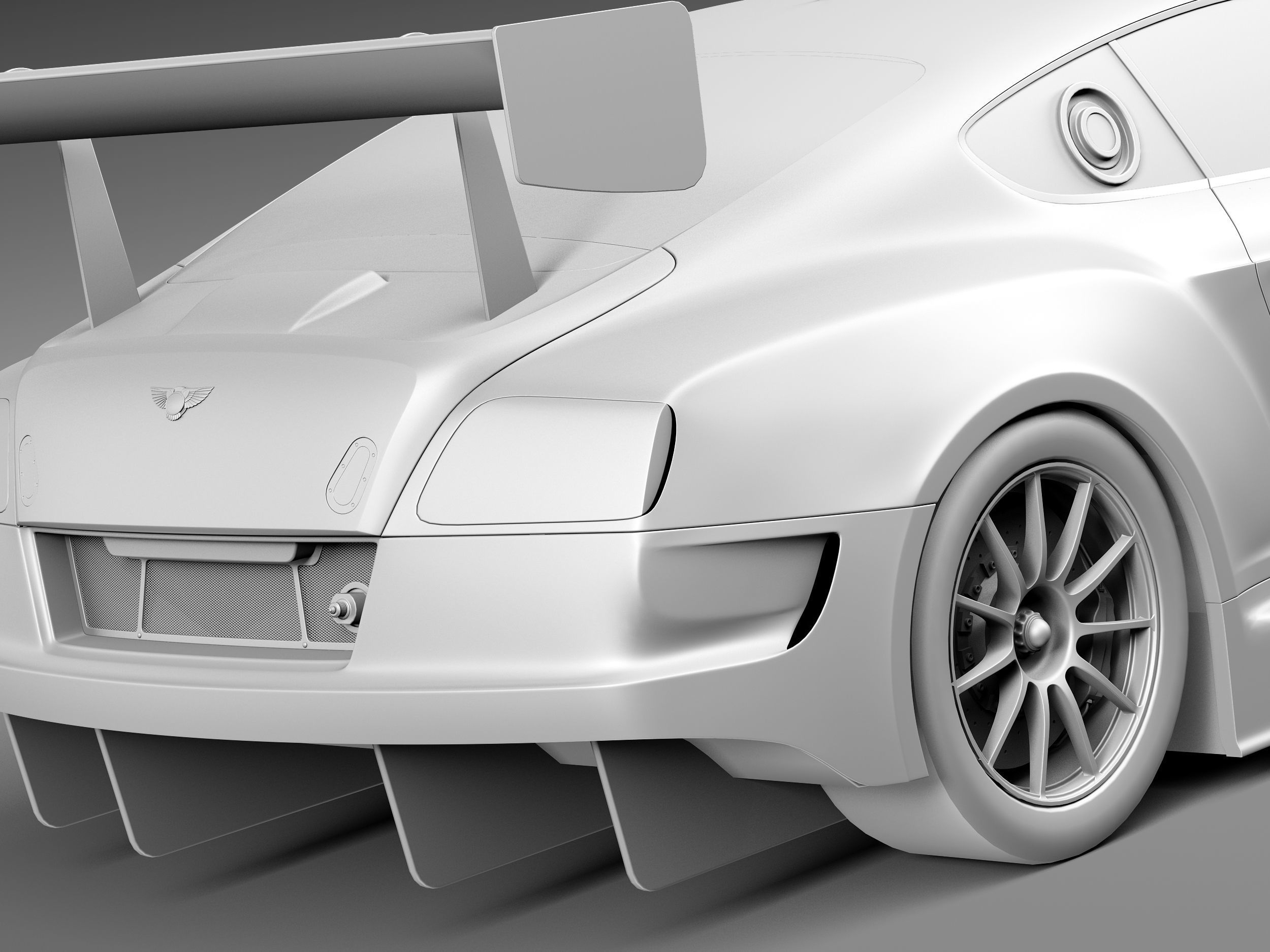Bentley Continental GT3 2014 Race Car 3D model_11