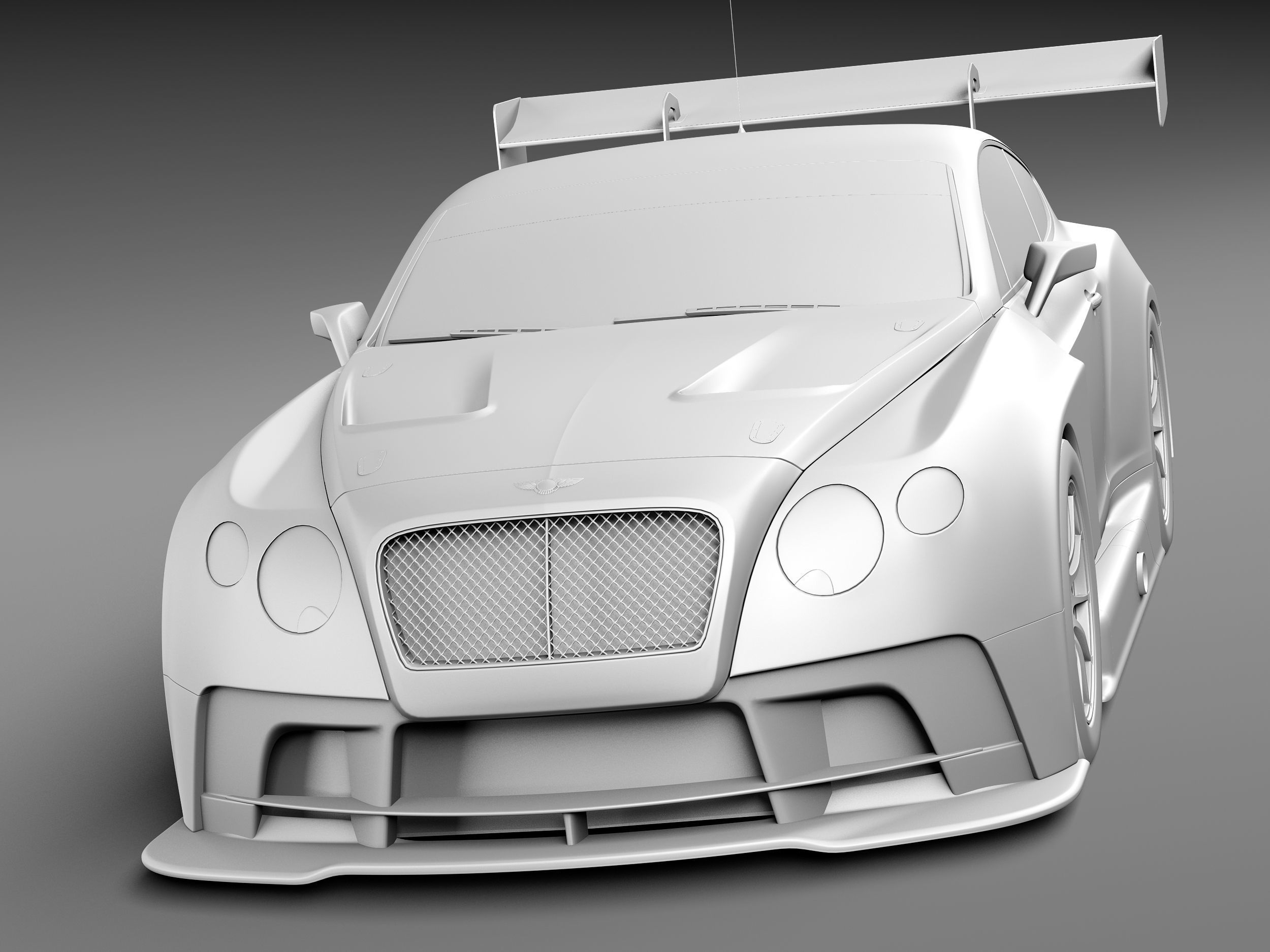 Bentley Continental GT3 2014 Race Car 3D model_9