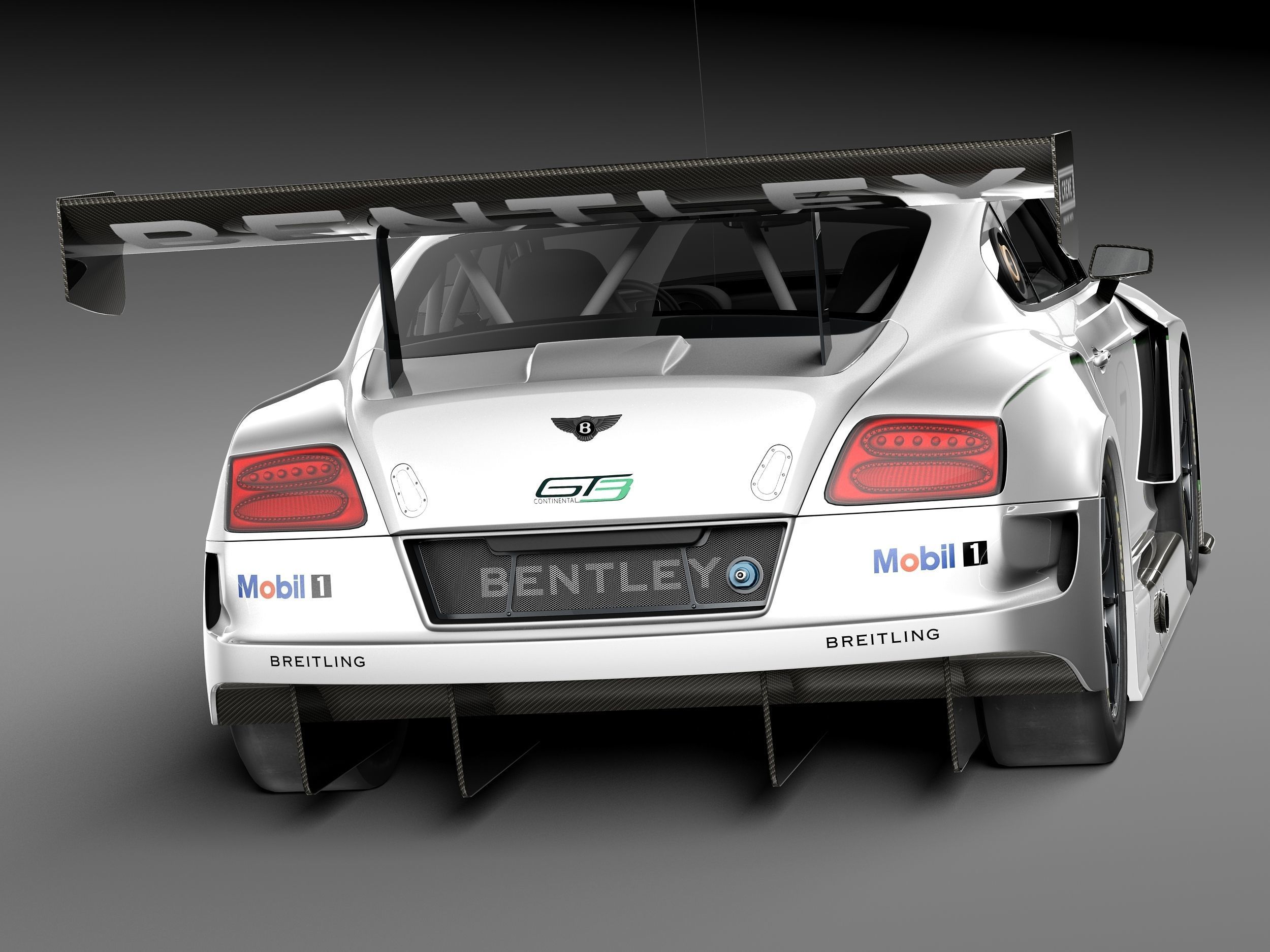 Bentley Continental GT3 2014 Race Car 3D model_5