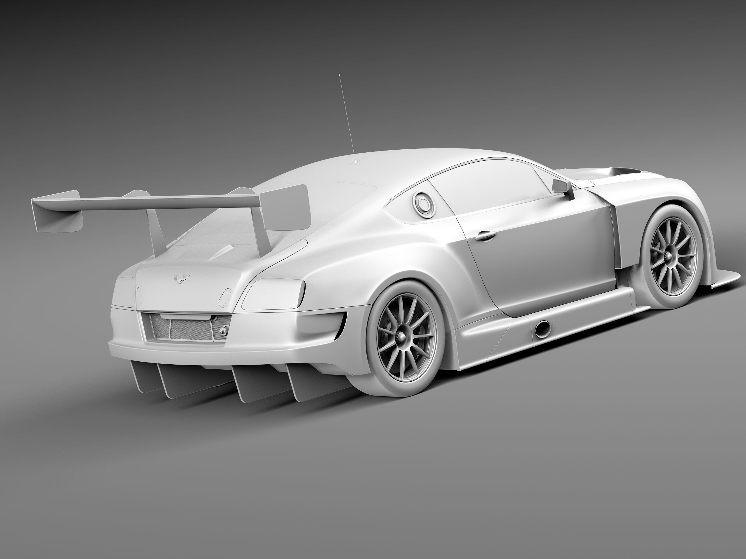 Bentley Continental GT3 2014 Race Car 3D model_12