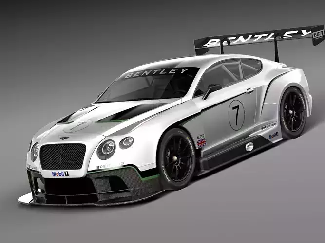Bentley Continental GT3 2014 Race Car 3D model