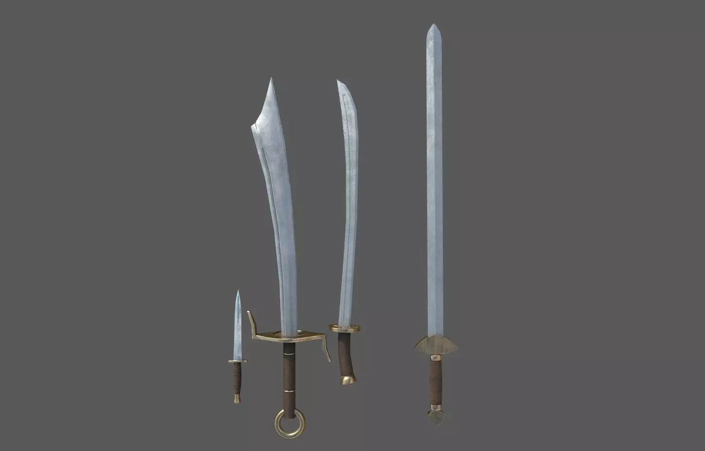 Historical Chinese Weaponry Low-poly 3D model