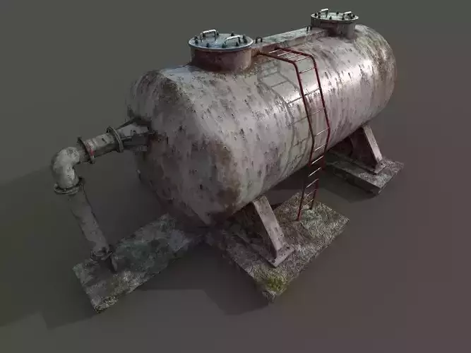 Oil tank Low-poly 3D model