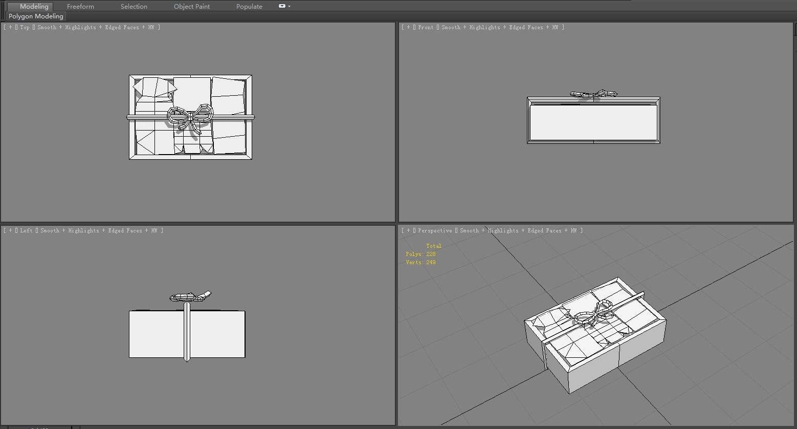 New Year snacks Low-poly 3D model_5