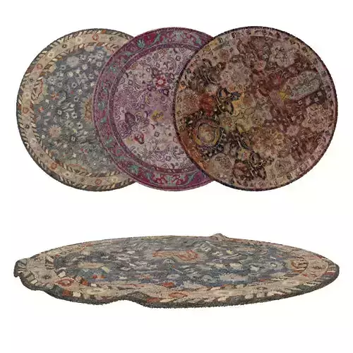 Round Rug Set 85