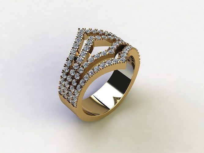 Ring with micro setting  for 3d print 3D print model