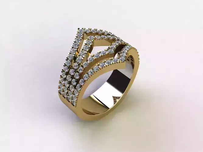 Ring with micro setting  for 3d print