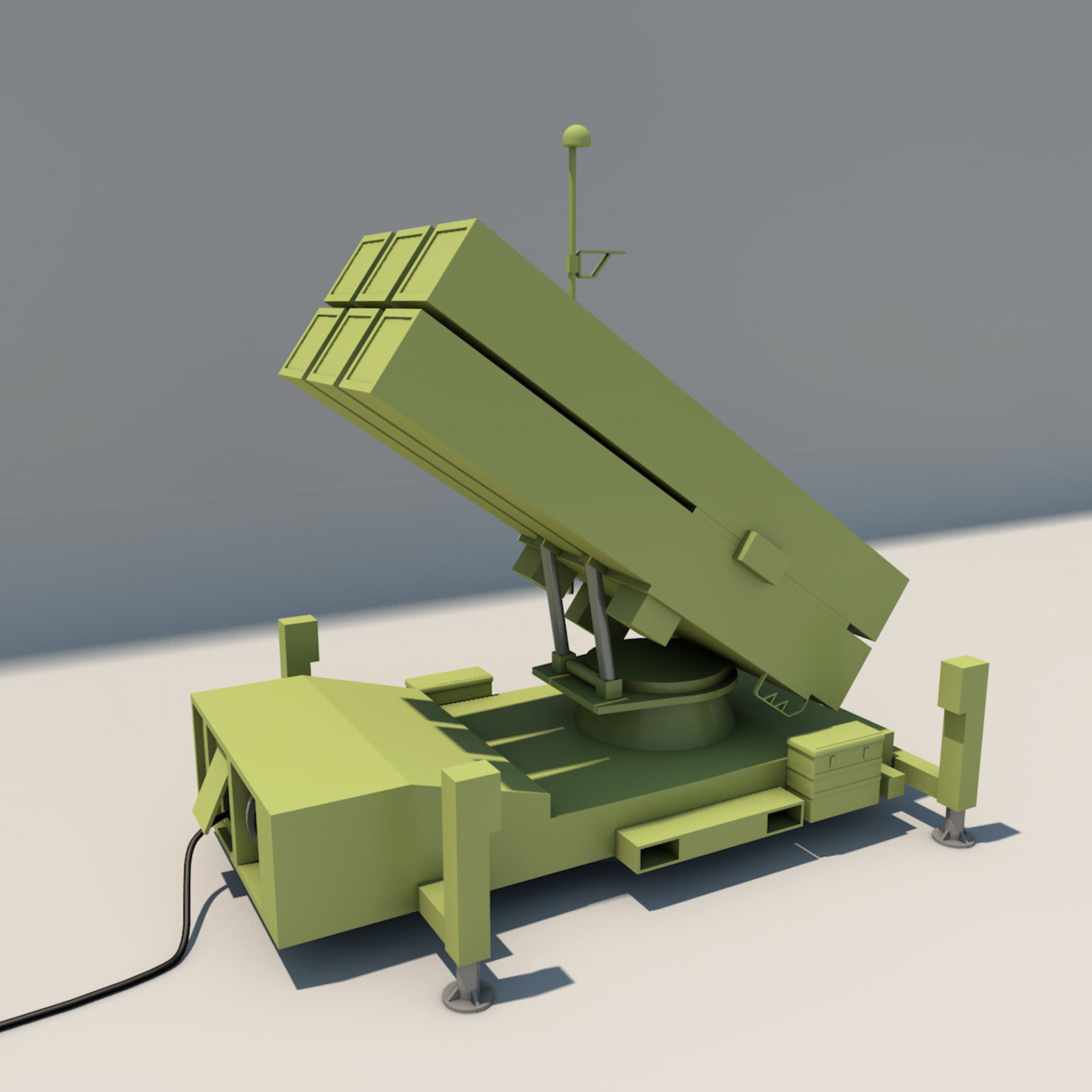 NASAMS Launcher 3D model_4