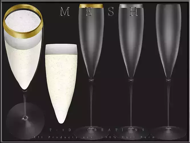Metal Line Champagne glass