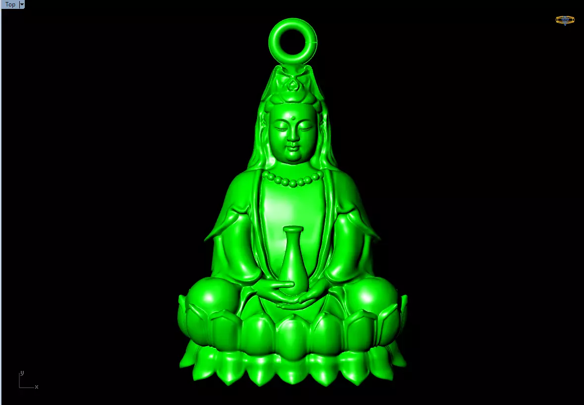Buddha Guan Yin Pendant Free 3D print model