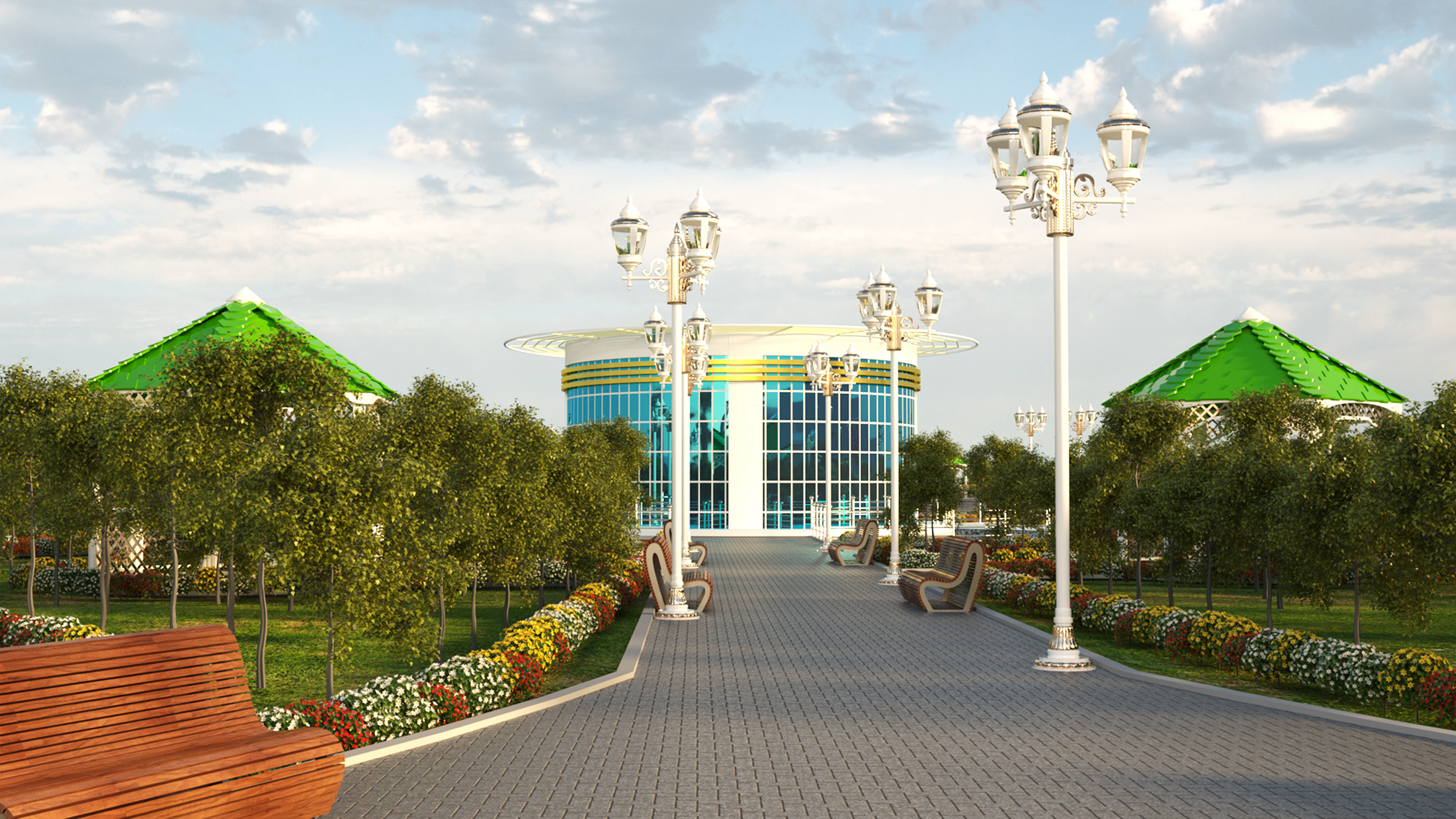 park for city 3D model_2