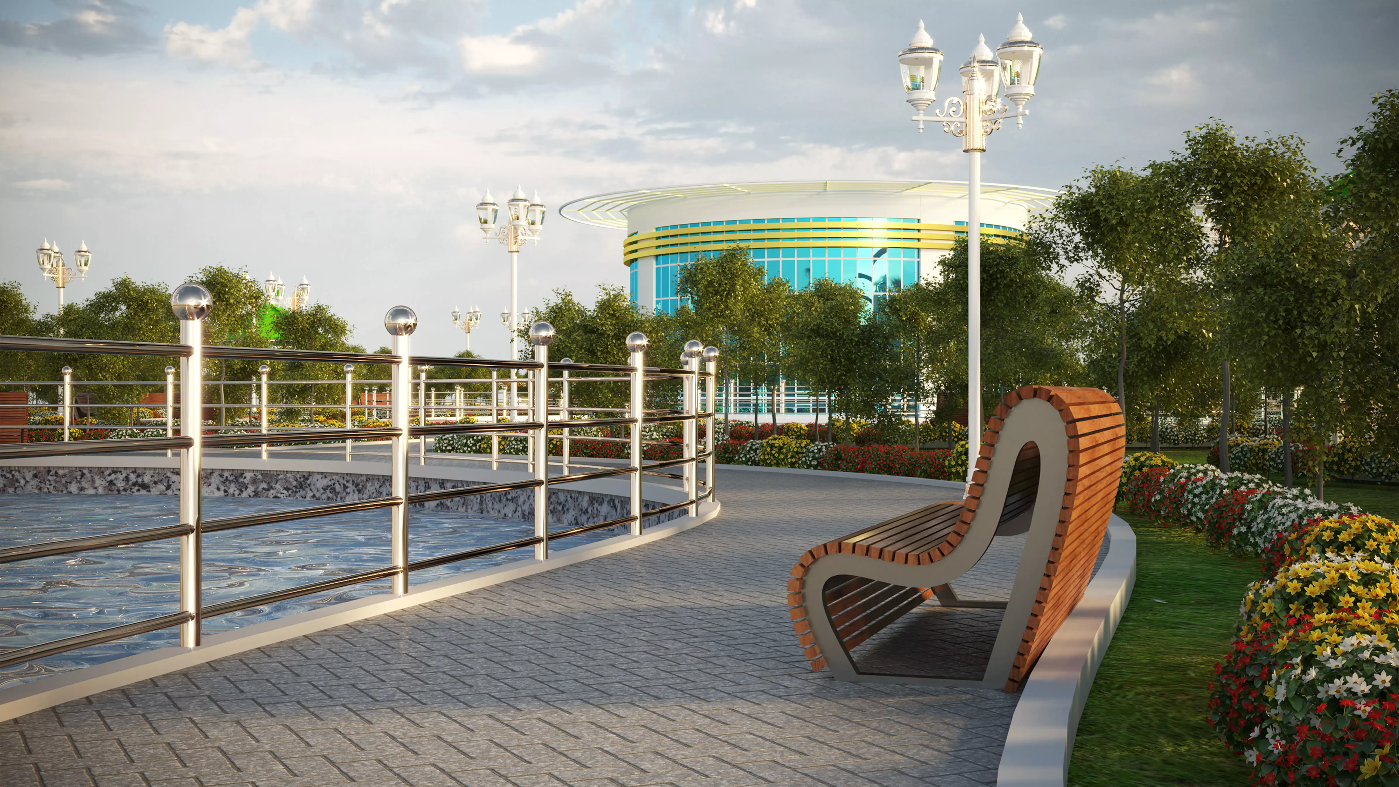 park for city 3D model_0