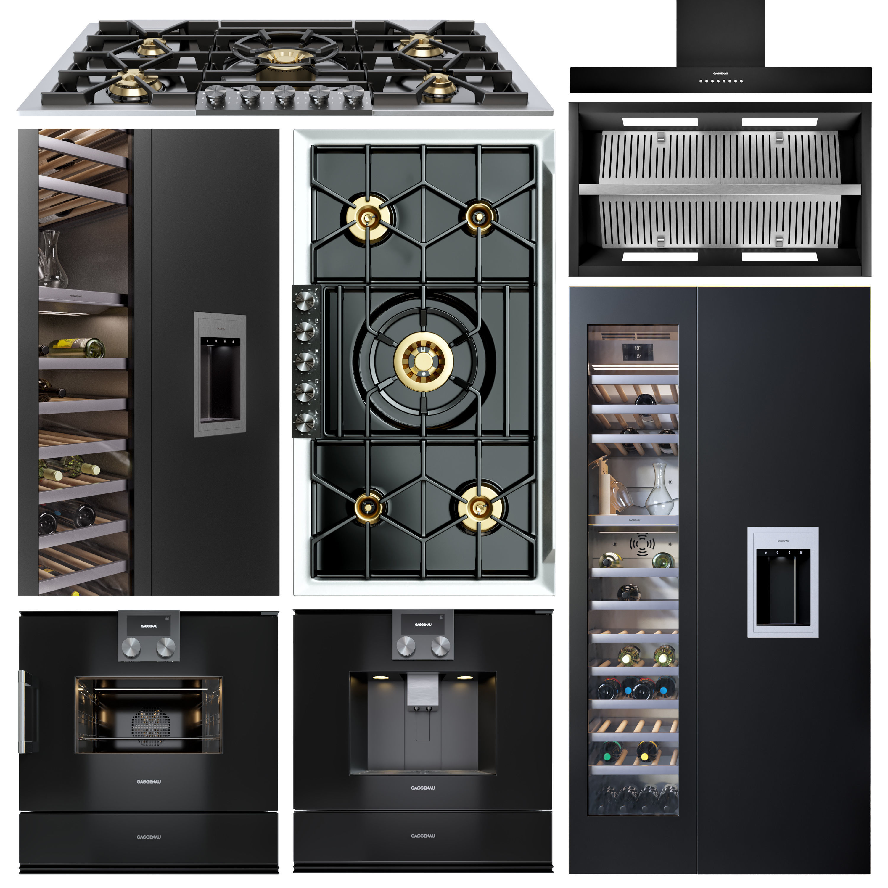 gaggenau appliance collection 3D model CGTrader