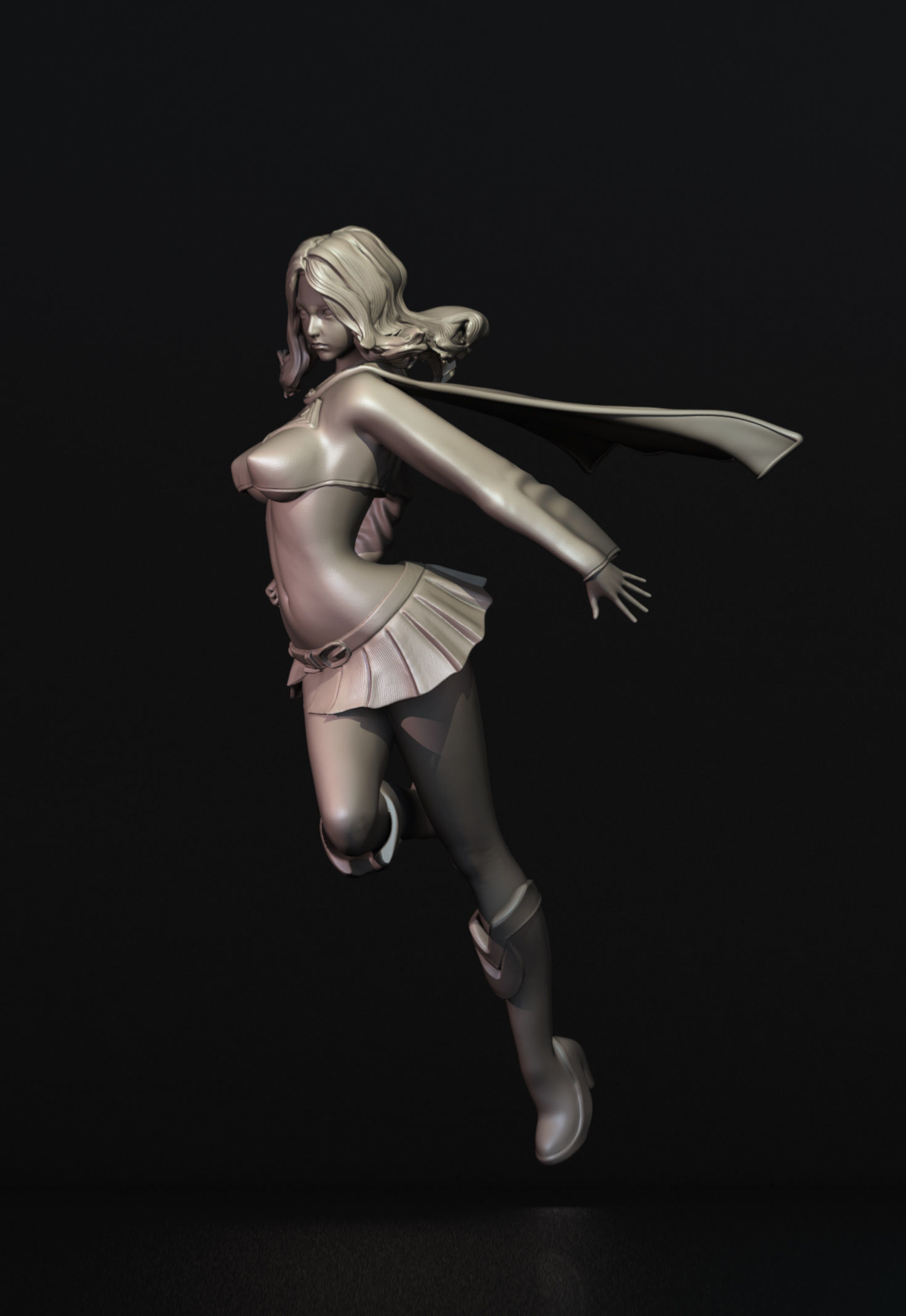 Super Girl Fan Art 3D Print Figurine 3D print model_10