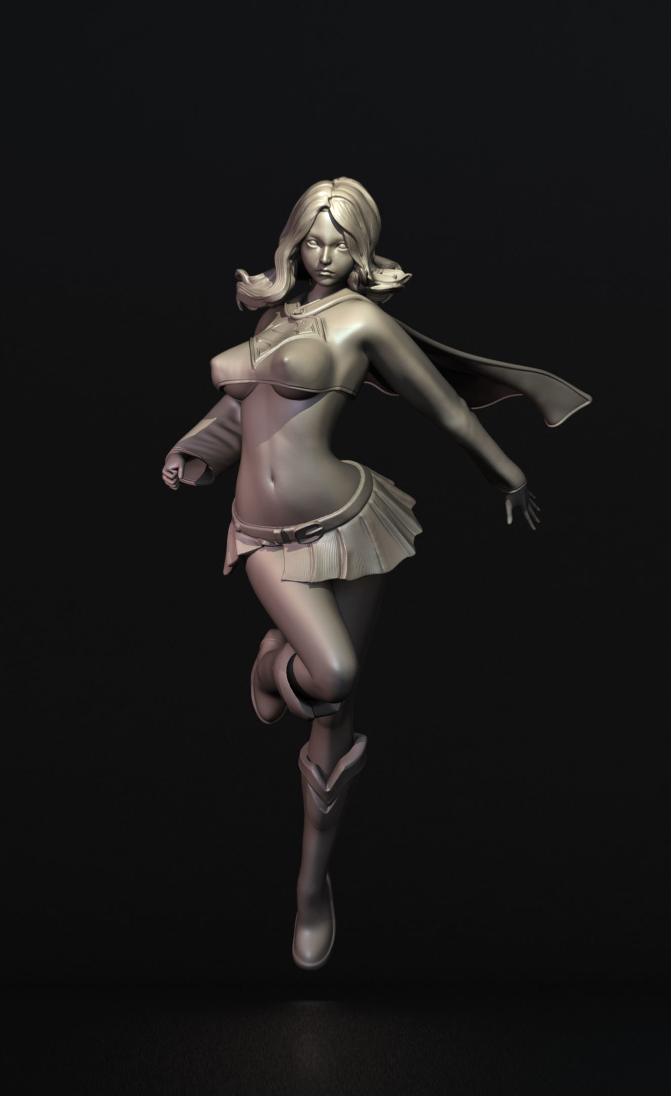 Super Girl Fan Art 3D Print Figurine 3D print model_2