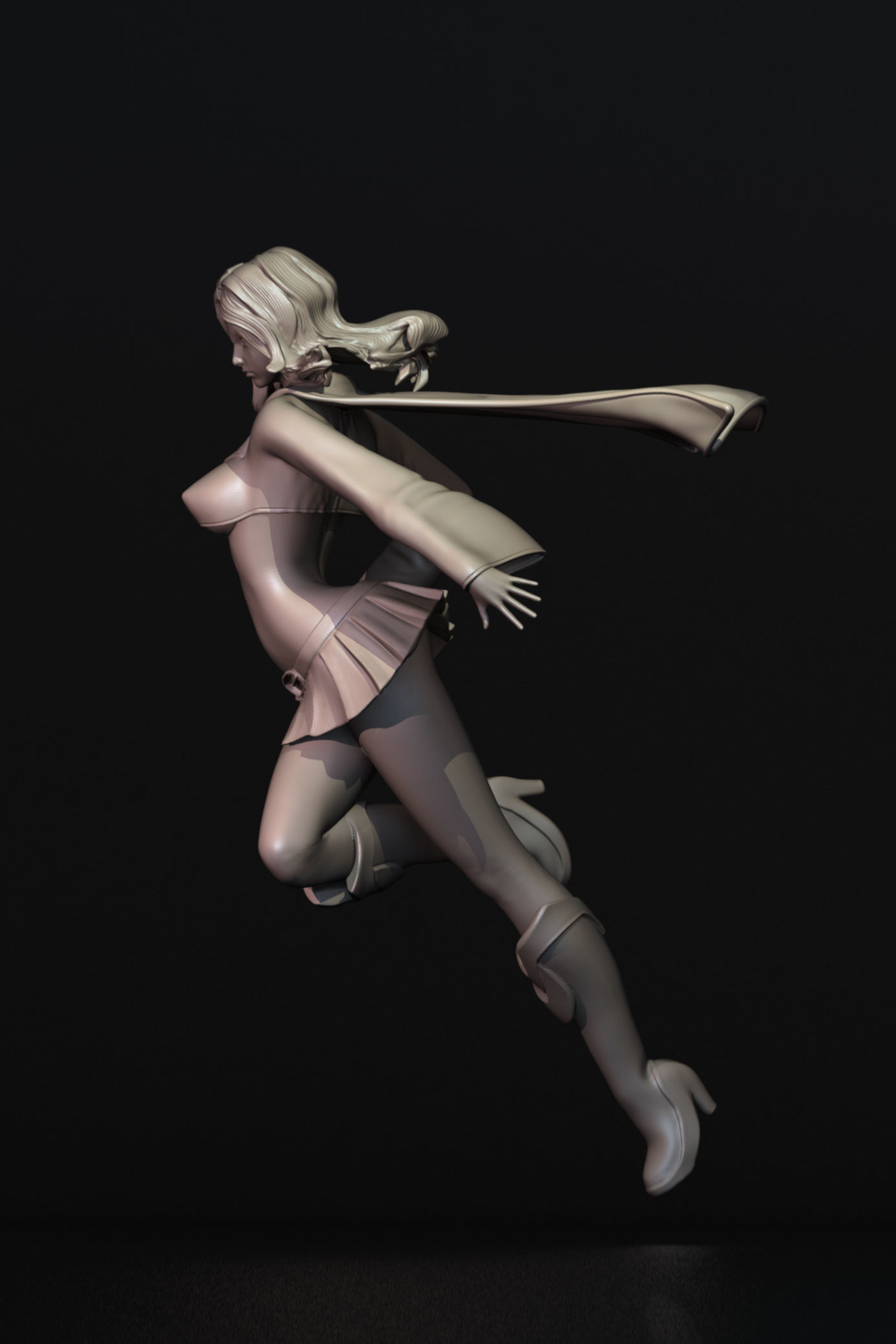 Super Girl Fan Art 3D Print Figurine 3D print model_9