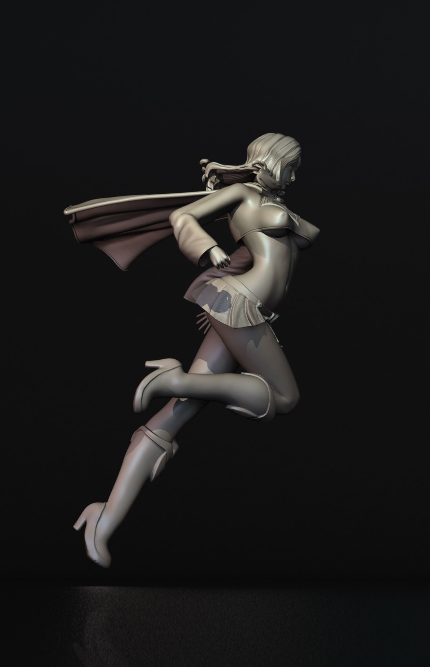 Super Girl Fan Art 3D Print Figurine 3D print model_4