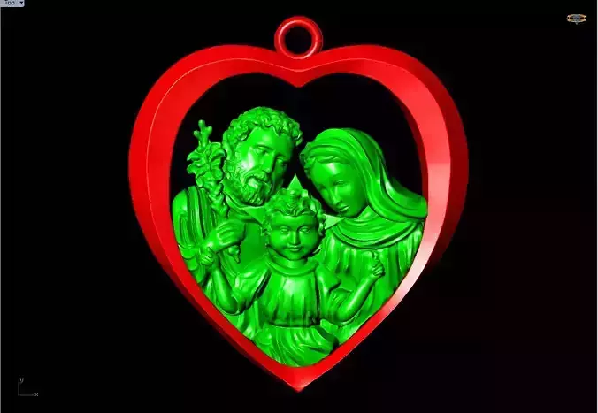 Holy Family Pendant - Jesus Family Pendant - N810935