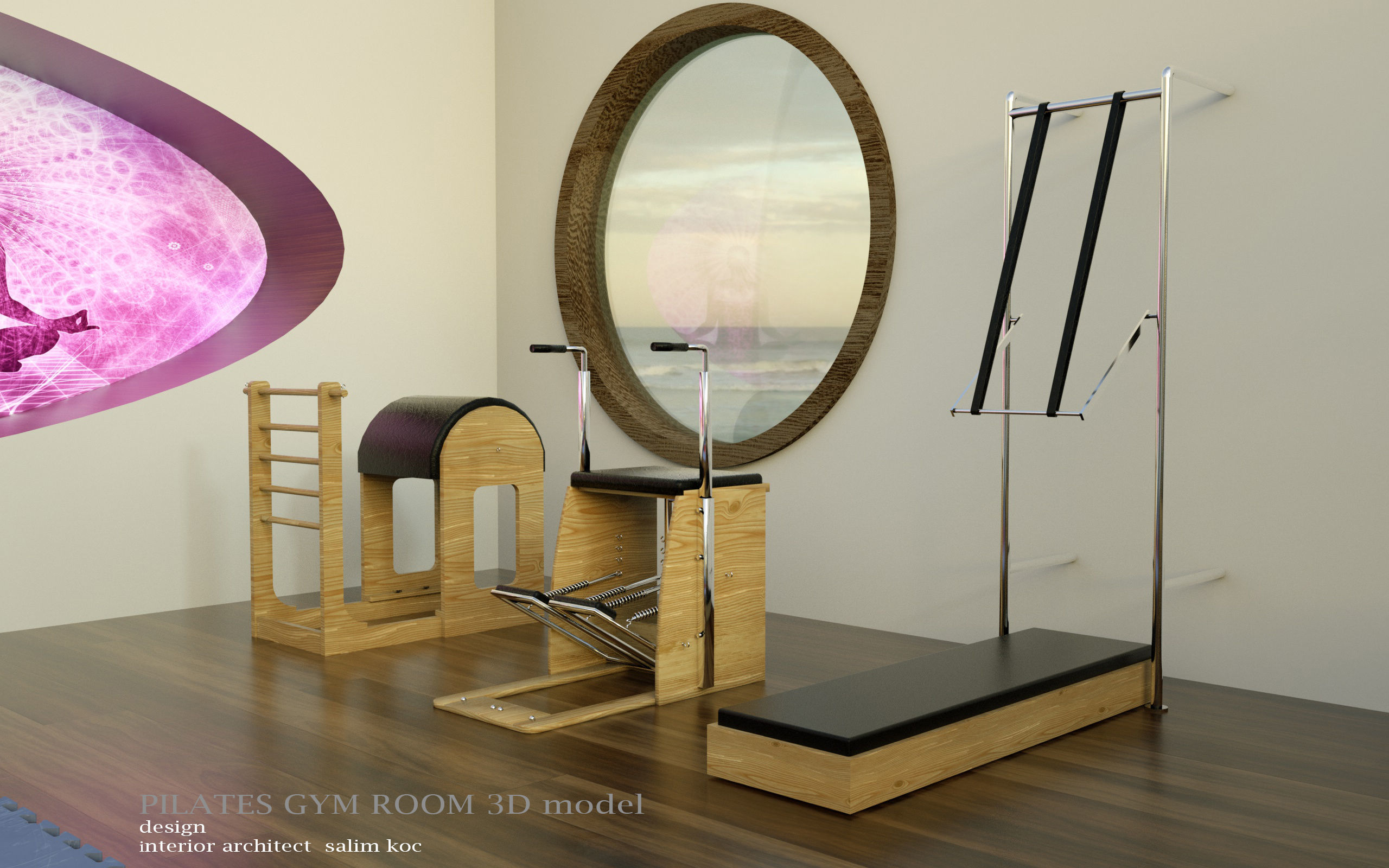 Pilates gym 3d model 3D model_8