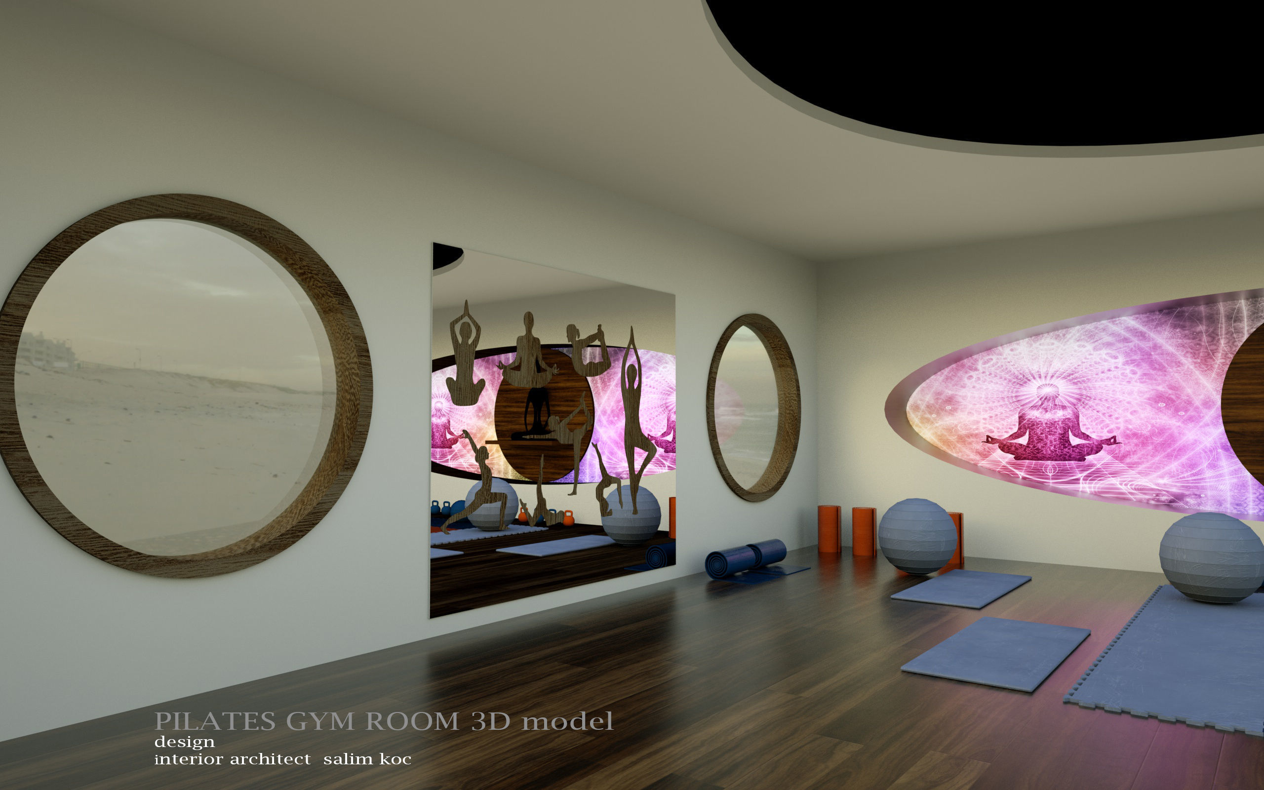 Pilates gym 3d model 3D model_2