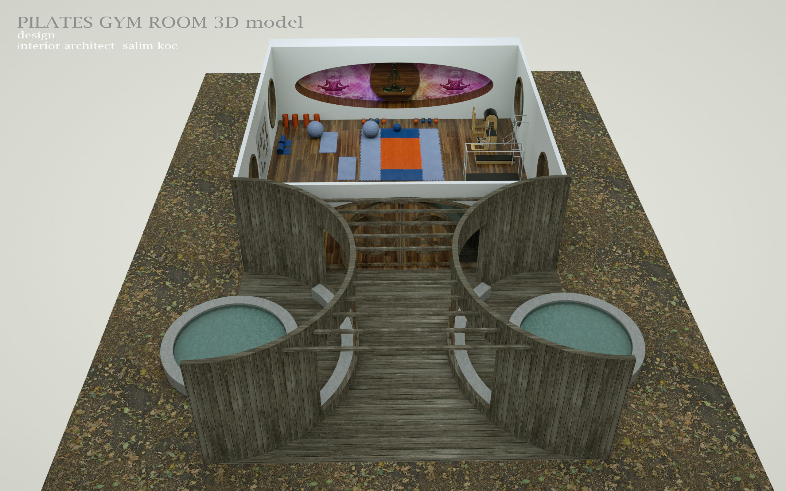 Pilates gym 3d model 3D model_12