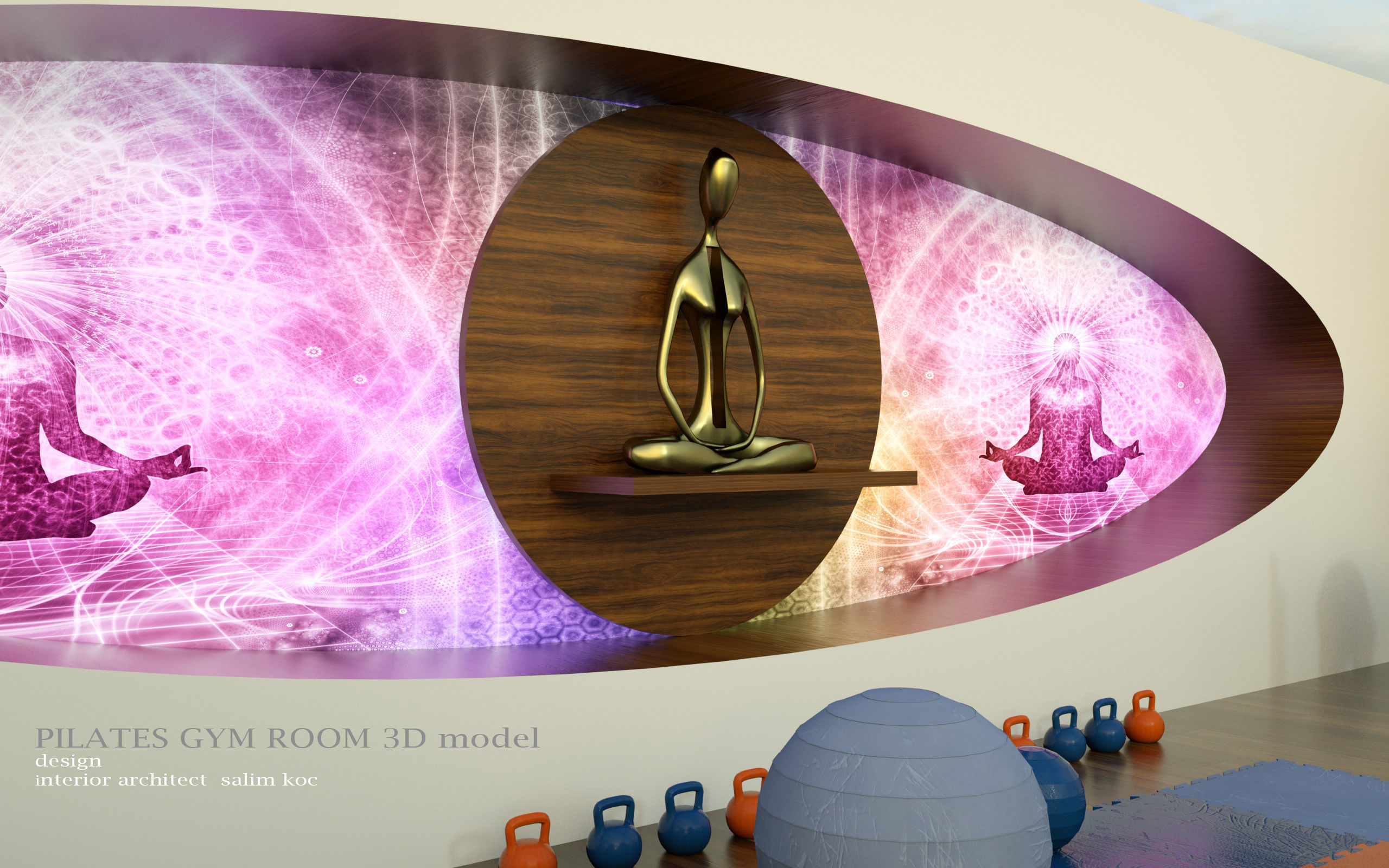Pilates gym 3d model 3D model_5