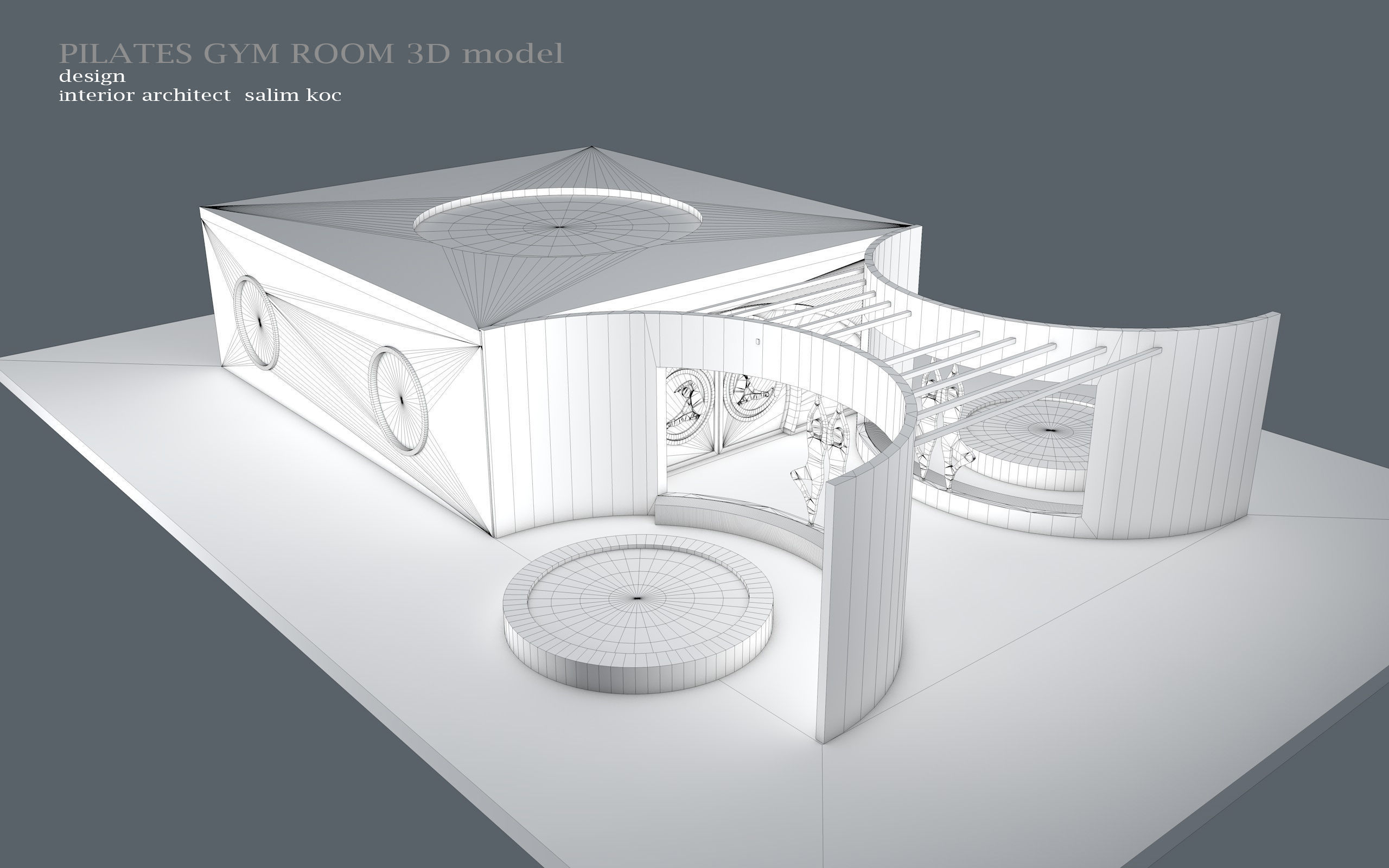 Pilates gym 3d model 3D model_15